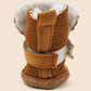 Suede Snow Boots for Small Dogs Waterproof Non Slip Winter Dog Shoes