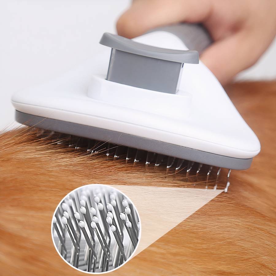 Self Cleaning Dog Grooming Brush for Easy Pet Hair Removal