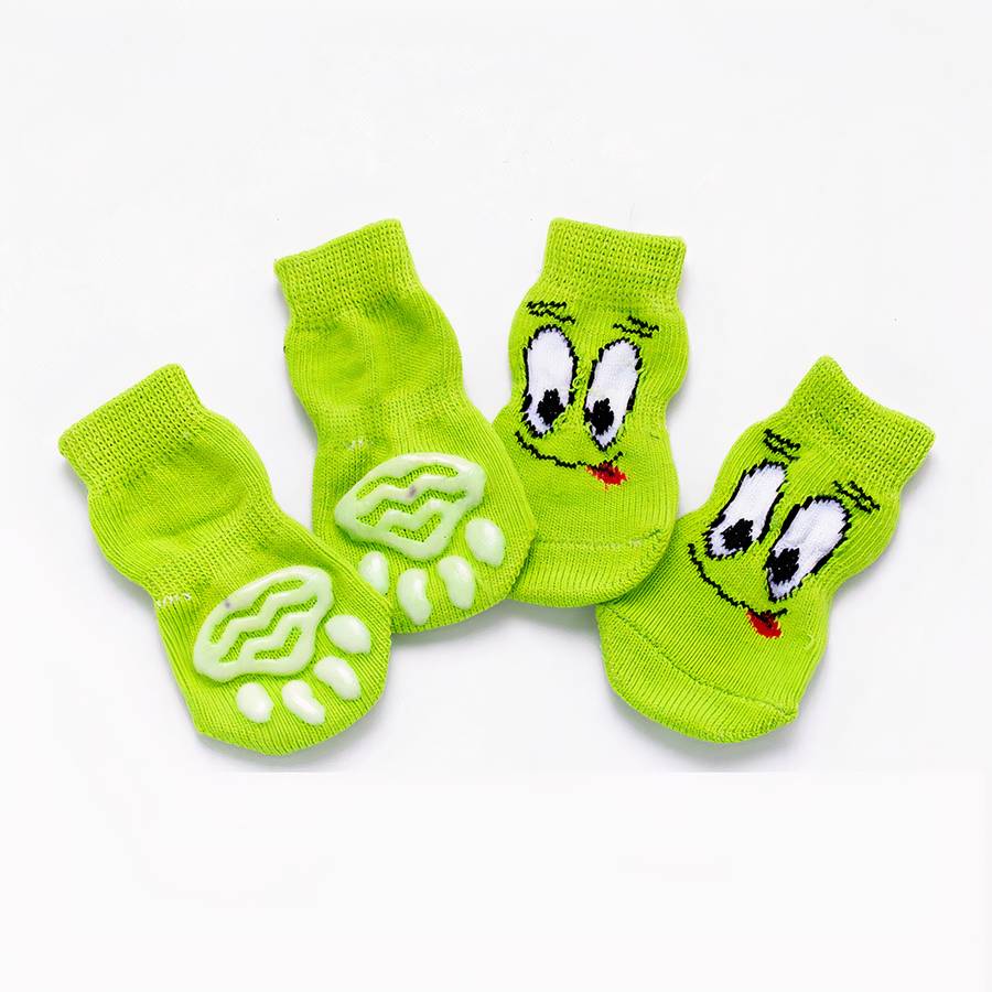 Non Slip Animal Print Dog Slippers Paw Protectors for Small Medium Large Dogs