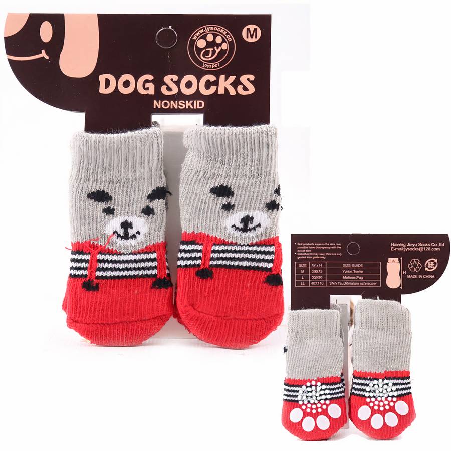 Multicolor Cotton Dog Booties Comfortable Soft Pet Socks For Small Medium Dogs