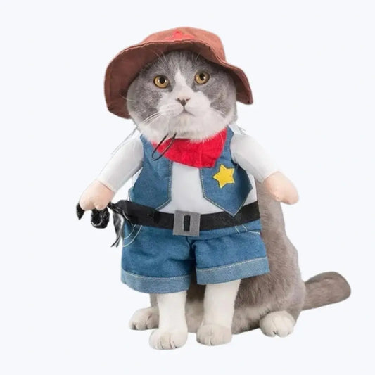 Cat Cowboy Costume for Kids and Adults Wild West Fancy Dress Outfit