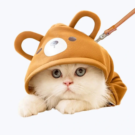 Cute Cat Hoodie Costume for Kids and Adults Animal Onesie Pajama