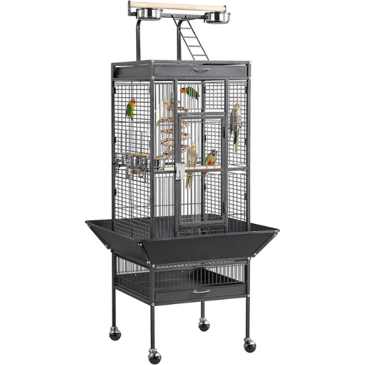 Bird Cage Aviary - 18in W x 14in D x 39in H Large Indoor Outdoor Birdcage