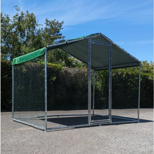Chicken Run - 6 Sq Ft 38mm Wire Mesh 2x3x7.4ft Galvanized Steel Chicken Coop Enclosure