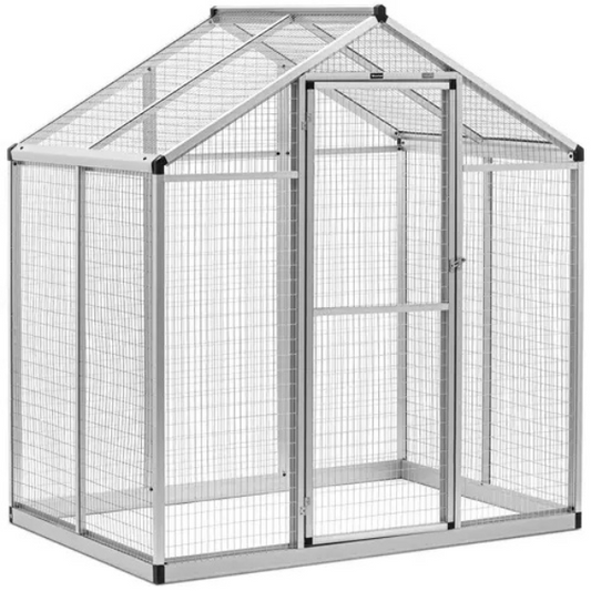 XXL Aluminum Bird Aviary 48 x 70 x 77 Inches with 63 x 24 Inch Door