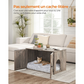 Cat Litter Box Furniture with Removable Divider - Cat Toilet House