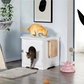Cat Toilet House with Door 50x53x55cm Litter Box Furniture Enclosure