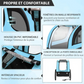 Foldable Dog Bike Trailer Pet Carrier Oxford Canvas Stroller with Flag 8 Reflectors Max Load 88 lbs