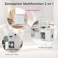 Hidden Litter Box Cabinet for Cats with Drawer and 2 Doors Cat Furniture Enclosure