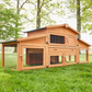 Outdoor Rabbit Hutch Cage 185x51x75cm Large Small Pet Bunny Enclosure
