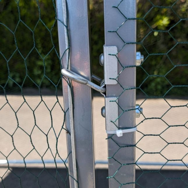 Chicken Run - 6 Sq Ft 38mm Wire Mesh 2x3x7.4ft Galvanized Steel Chicken Coop Enclosure