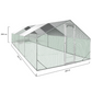 Chicken Coop - 24 Sq Ft Chicken Run Enclosure Galvanized Steel