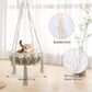 Bohemian Wicker Hanging Cat Bed Natural Rattan Pet Hammock