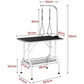Folding Dog Grooming Table Adjustable Arm 2 Restraint Straps Storage Basket Large Non Slip Surface Supports Up To 220lbs
