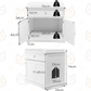 Hidden Litter Box Cabinet for Cats with Drawer and 2 Doors Cat Furniture Enclosure
