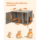 Cat Litter Box Furniture with Removable Divider - Cat Toilet House