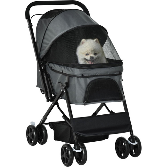 Dog Stroller with 4 Swivel Wheels Pet Jogger for Small Dogs Mobile Puppy Carrier