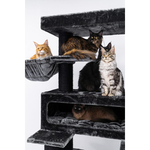 Giant XXL Cat Tree 19 Inch x 69 Inch Extra Large Cat Tower with Scratching Posts