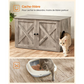 Cat Litter Box Furniture with Removable Divider - Cat Toilet House