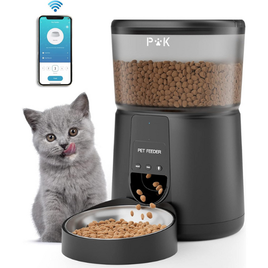 Smart Automatic Cat Feeder Connected WiFi Pet Food Dispenser for Cats