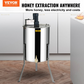 Electric Stainless Steel Honey Extractor 4-8 Frame Centrifuge Honey Separator with Lid 140W Adjustable Height Beekeeping Equipment