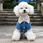 Winter Dog Coat Denim Jacket Warm Pet Outerwear