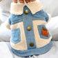 Winter Dog Coat Denim Jacket Warm Pet Outerwear