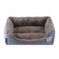 XXL Cotton Dog Bed Rectangular Basket with Paw Print Pattern