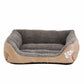 XXL Cotton Dog Bed Rectangular Basket with Paw Print Pattern