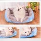 XXL Cotton Dog Bed Rectangular Basket with Paw Print Pattern