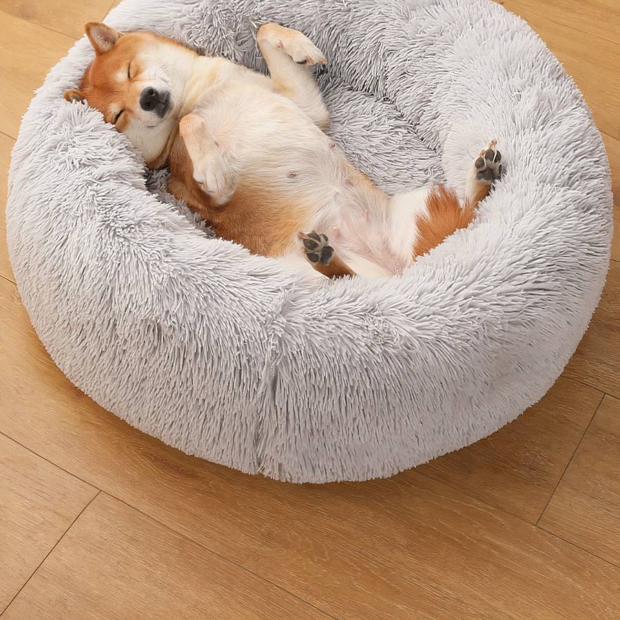 XXL Plush Round Dog Bed Extra Large Cozy Pet Basket