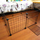 Foldable Metal Dog Playpen with Iron Gates