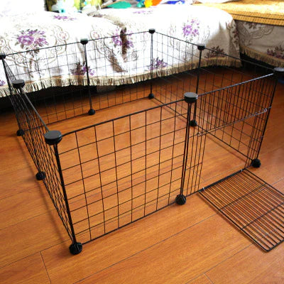 Foldable Metal Dog Playpen with Iron Gates