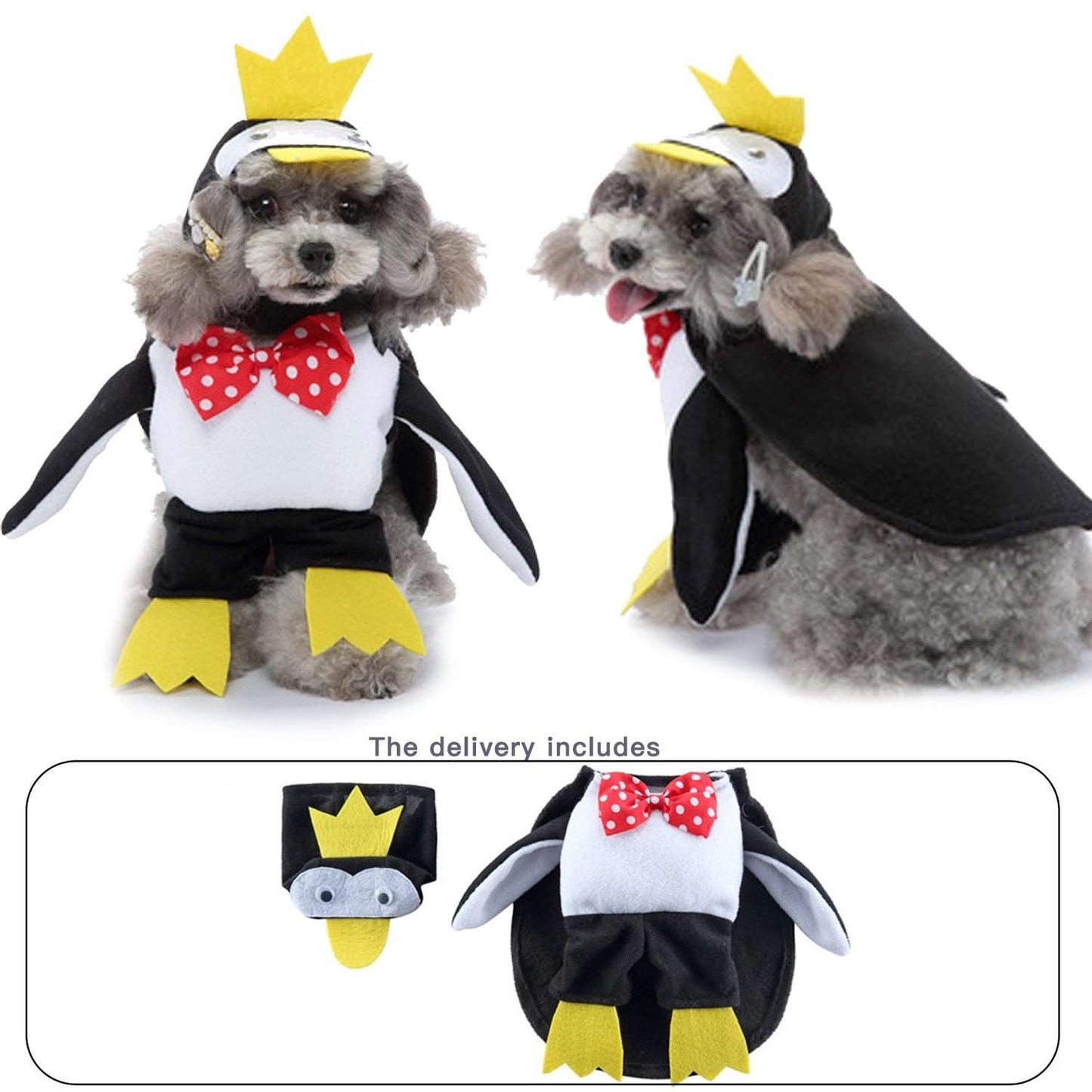Penguin Costume for Cats and Dogs Pet Halloween Outfit