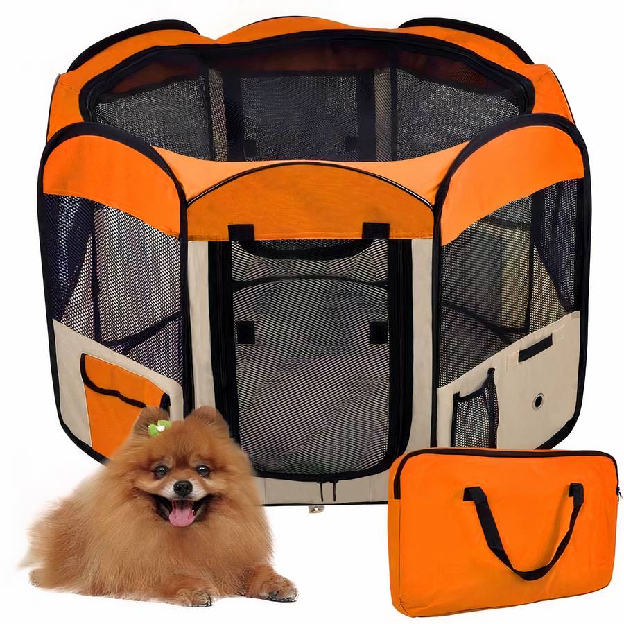 Foldable Octagonal Dog Tent Portable Pet Shelter Outdoor Canopy