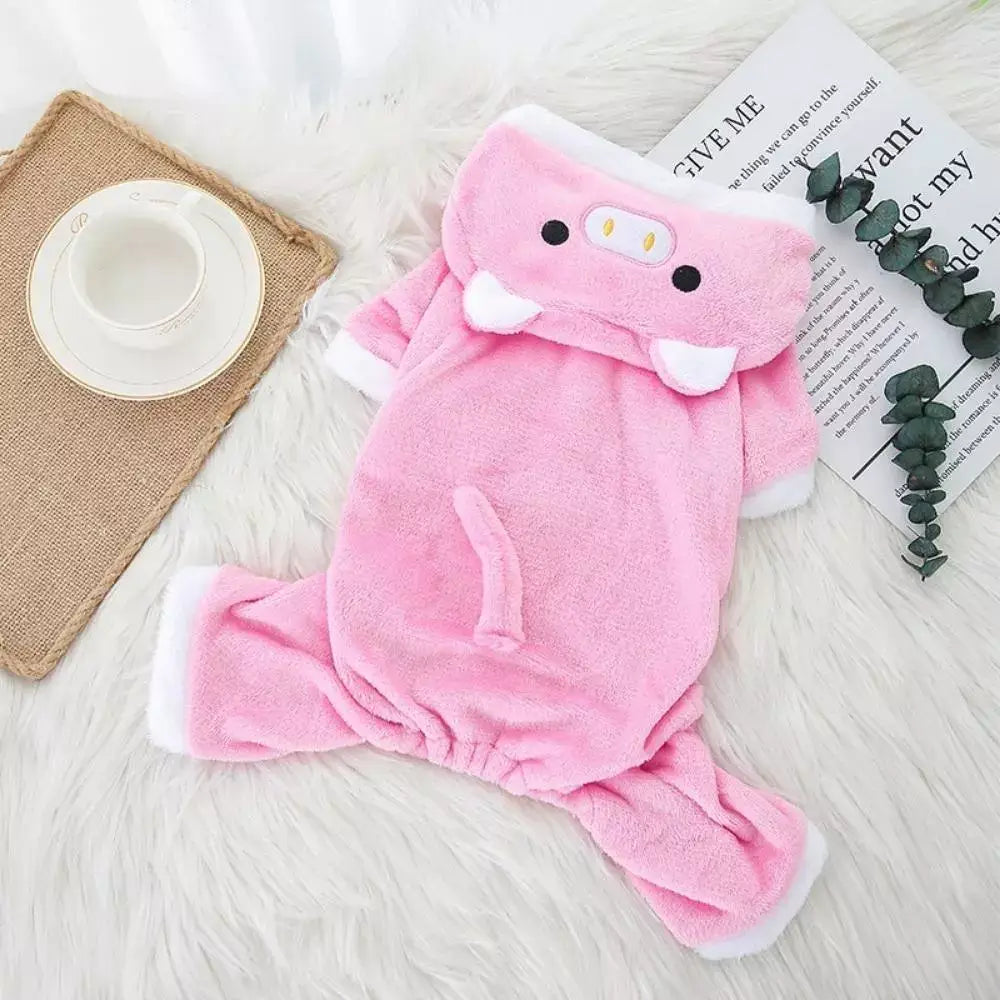 Cow Print Cat Hoodie Costume for Kids and Adults Animal Onesie Pajamas