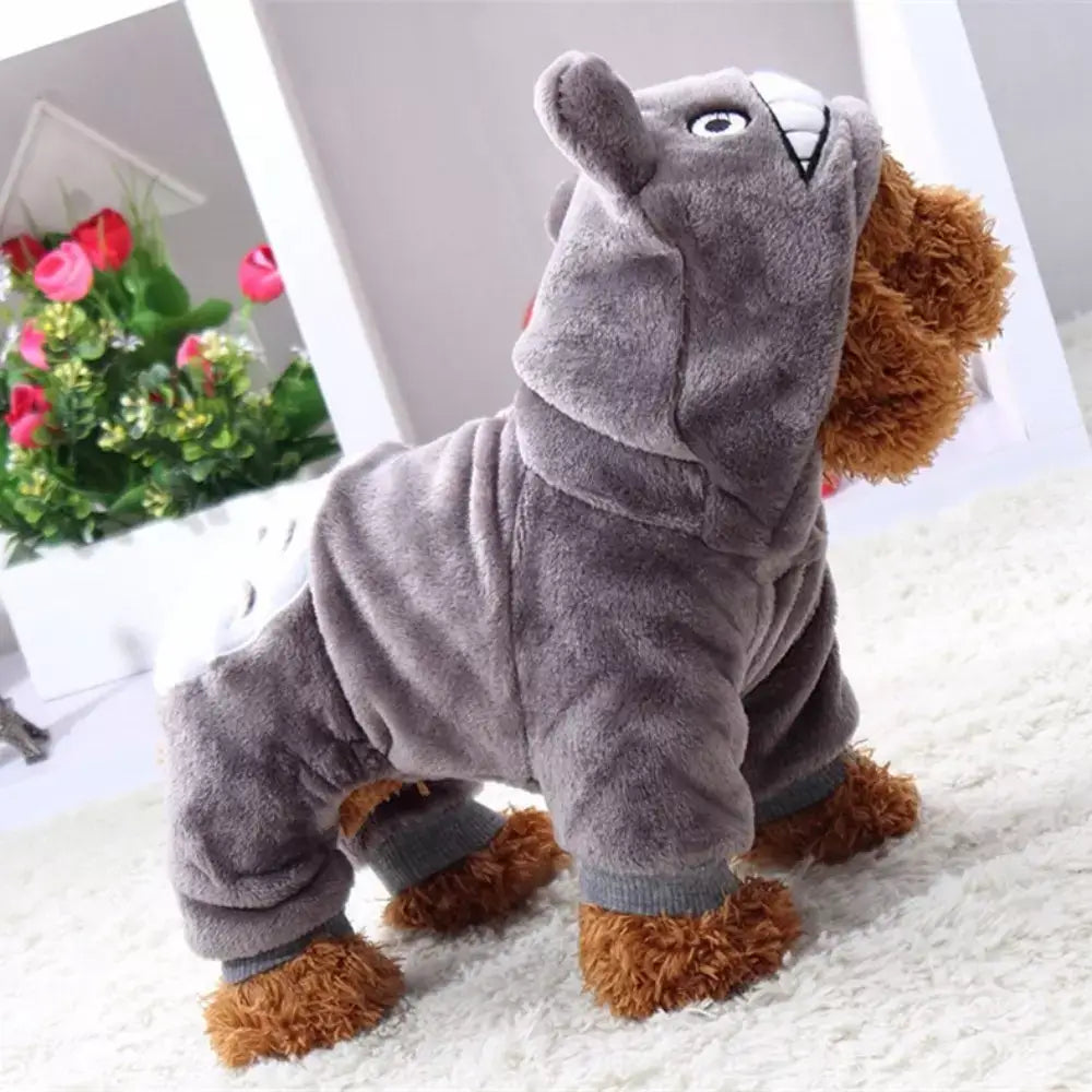 Fleece Cat Costume Soft Warm Pet Outfit for Cats