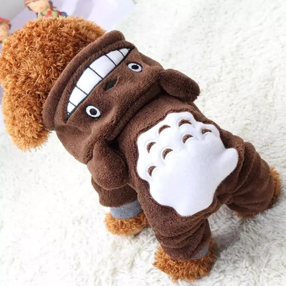 Fleece Cat Costume Soft Warm Pet Outfit for Cats