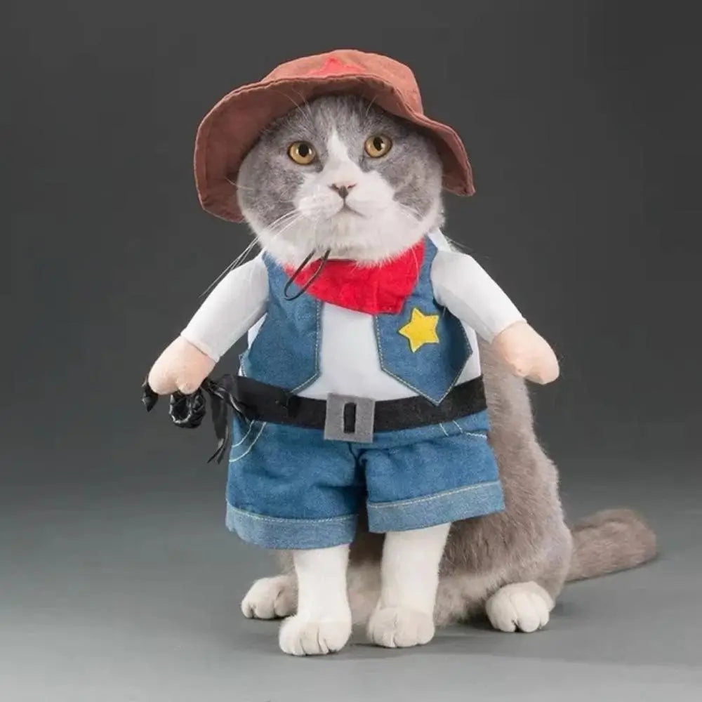Cat Cowboy Costume for Kids and Adults Wild West Fancy Dress Outfit
