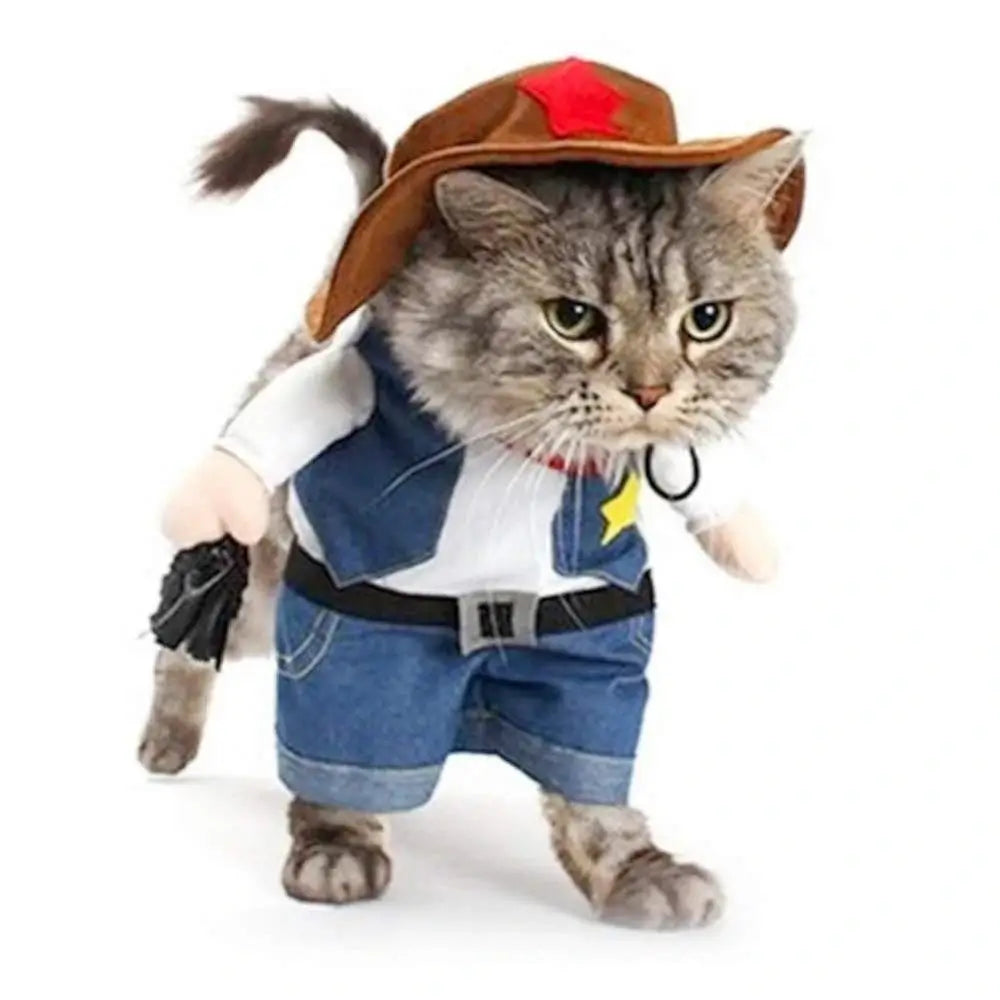 Cat Cowboy Costume for Kids and Adults Wild West Fancy Dress Outfit