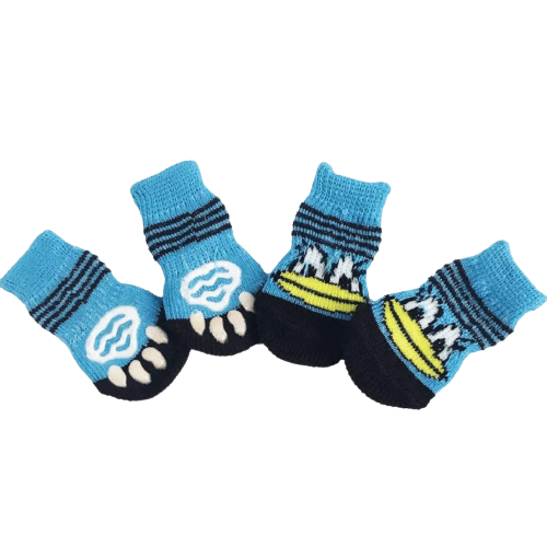 Dog Socks Duck Pattern Pet Footwear Protective Booties