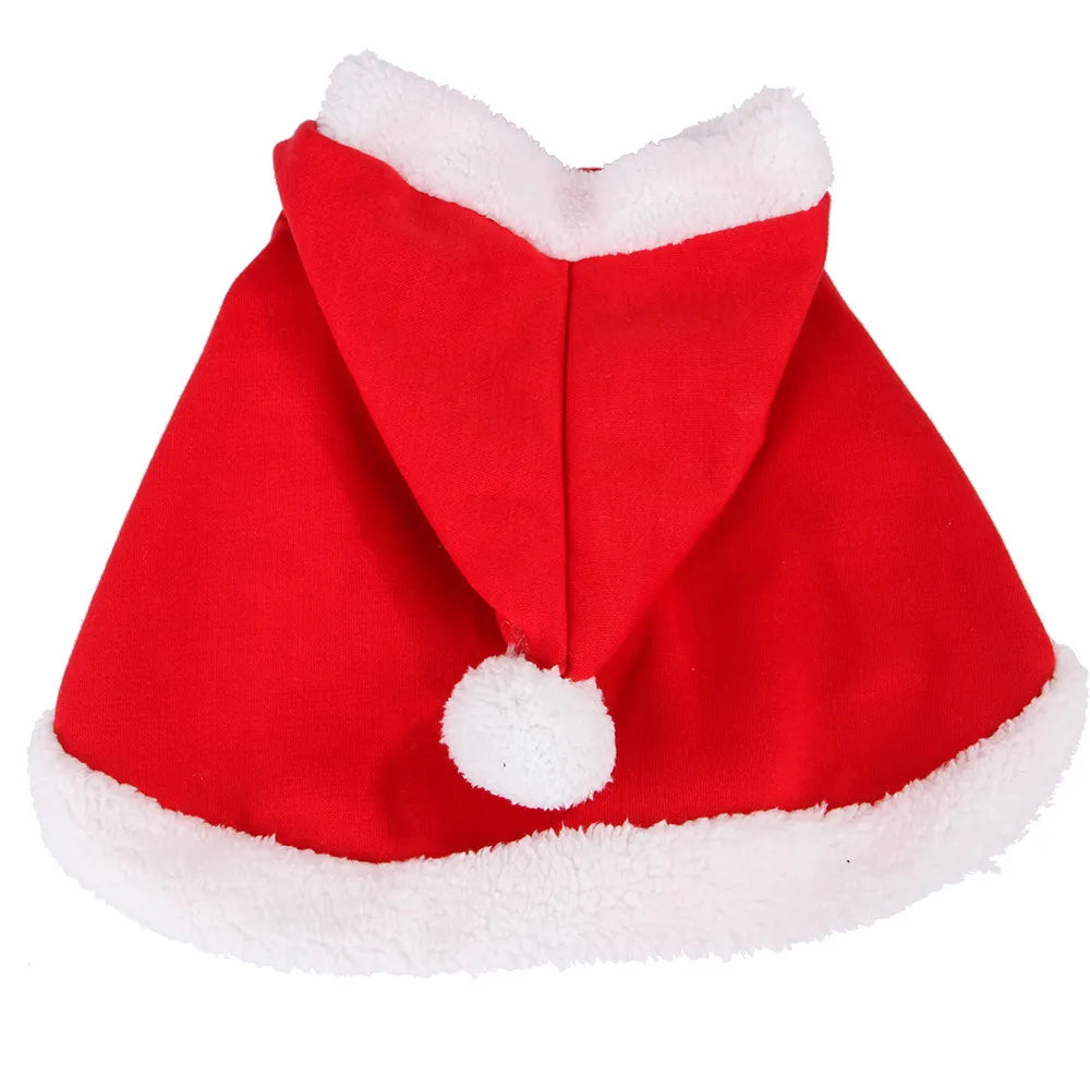 Santa Claus Cape Costume for Cats Christmas Pet Outfit