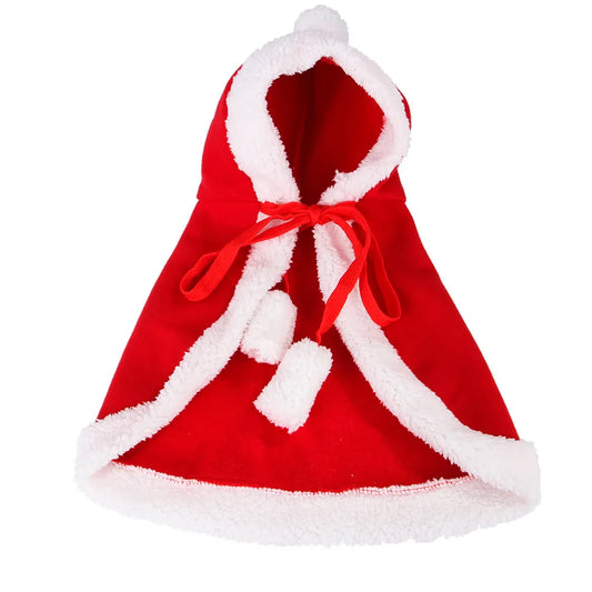 Santa Claus Cape Costume for Cats Christmas Pet Outfit