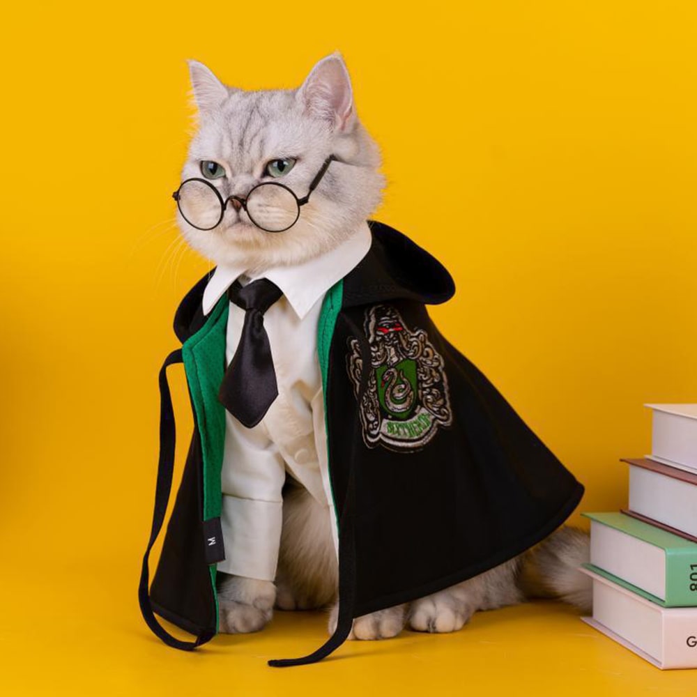 Harry Potter Cape Costume for Cats and Dogs Pet Halloween Outfit