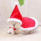 Santa Claus Cape Costume for Cats Christmas Pet Outfit