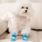 Dog Socks Non Slip Blue Frog Pattern Pet Sock Shoes