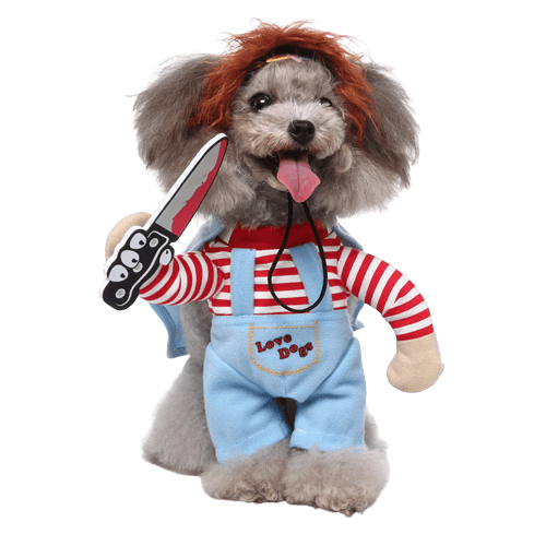 Chucky Costume for Dogs and Cats Halloween Pet Outfit