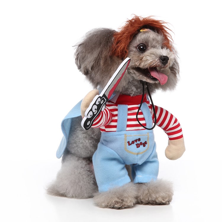 Chucky Costume for Dogs and Cats Halloween Pet Outfit