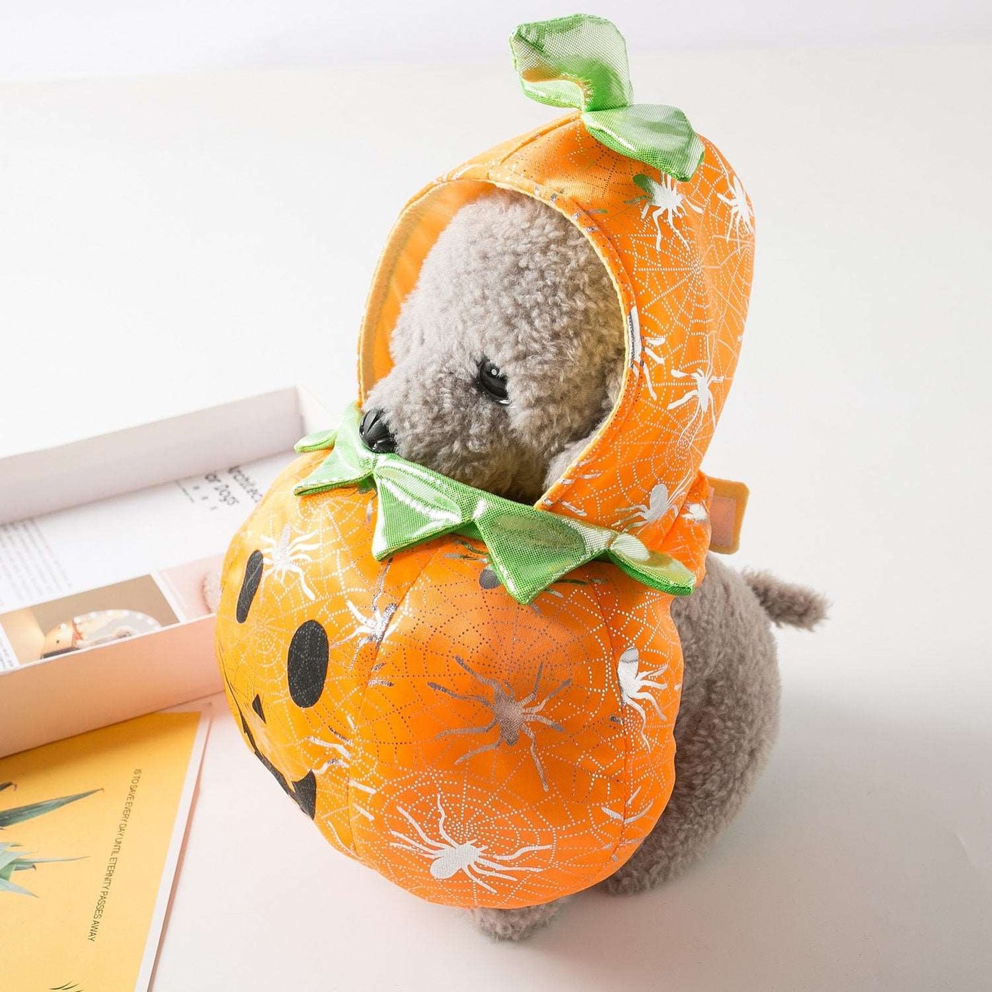 Pumpkin Costume for Cats and Dogs Halloween Pet Outfit