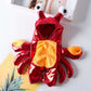 Crab Costume for Cats and Dogs Pet Halloween Outfit Crab Pet Costume